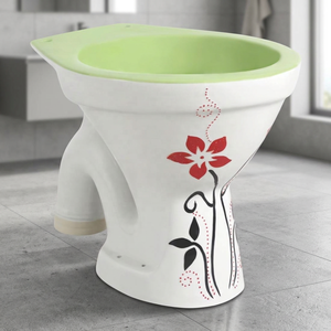 WC monobloc en céramique marron chocolat de luxe, à chasse d'eau double siphonique, de style européen occidental (EWC) - Product Image 6