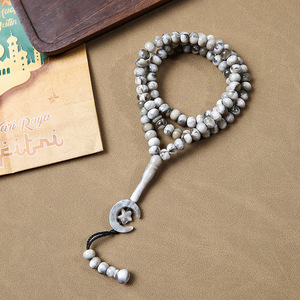 Nuevo Diseño, 99 Cuentas de <span class=keywords><strong>Rosario</strong></span> Hechas a Mano, Collar con Colgante de Luna y Estrella, Pulseras de Joyería de Moda al por Mayor - Product Image 4