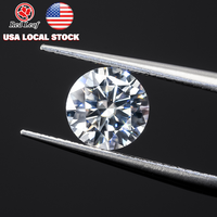 Pierres de Moissanite Rondes Brillantes D VVS1 Redleaf US Stock 0,8-2,9 mm, 5 carats par sac, Prix d'usine en gros