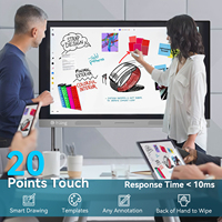 Pantalla Interactiva Dragonworth de 55 Pulgadas, Todo en Uno, 4K, Sistema Dual Android+Windows, Táctil de 20 Puntos