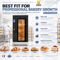Four à Convection Professionnel Rotatif pour Boulangerie, 5, 8, 10, 12 Plateaux, à Air Chaud avec Vapeur pour la Cuisson Artisanale du Pain