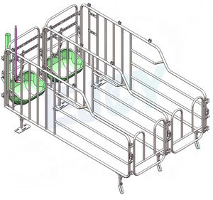 Nuevo Jaula <span class=keywords><strong>de</strong></span> Gestación para Cerdas Galvanizada en Caliente con Comedero y Bebedero <span class=keywords><strong>de</strong></span> Acero Inoxidable para Cría <span class=keywords><strong>de</strong></span> Cerdos a Gran Escala - Product Image 2
