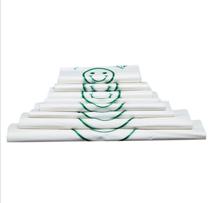PLA Biodegradable Bag Biodegradable Bags Custom Plastic Pla Biodegradable Shopping T-Shirt Bag - Product Image 1