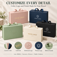 Boîte d'emballage pliable de style livre avec fermeture magnétique pour cadeaux d'anniversaire, de mariage, de fêtes et d'entreprise