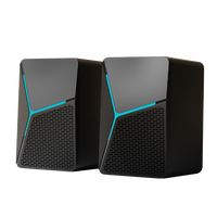 Système Audio USB 2.0 Filaire RVB avec Lumières LED Colorées, Haut-parleurs de Jeu pour PC, Ordinateurs Portables et Ordinateurs de Gaming