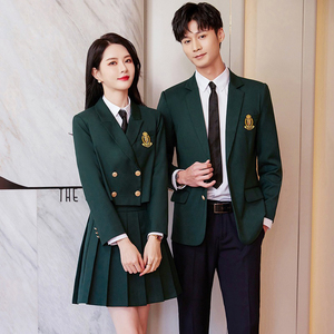 Uniformes de estilo británico Unisex al por mayor, diseño de chaqueta, uniformes escolares, primavera y otoño, traje de jardín de infantes del oeste inglés - Product Image 1