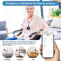 Tuya Smart Wifi Bouton Panique Personnes Âgées Alarme Sos Bracelet D'urgence Sans Fil Montre Infirmière Appel Pager Système D'appel