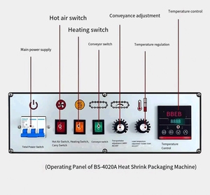 Máquina de Sellado y Corte de Película Termoencogible Semiautomática HIPAC con Motor Eléctrico para Envasado de Alimentos, Bebidas, Engranajes y Rodamientos - Product Image 5