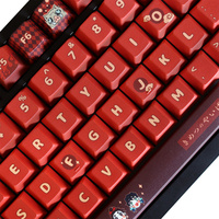 Capuchons de touches rouges mignons, 129 touches, profil Cherry, pour clavier mécanique à commutateurs Mx 61/87/104/108