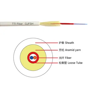 Внутренний дроп-кабель FTTH FTTx GJFSH одномодовый G652D G657A1 a2 aireal верхний дроп-кабель 1 2 4 ядра волоконно-оптический кабель