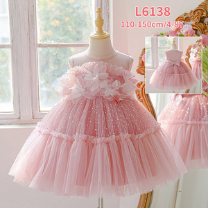 Vestido de Princesa Elegante y de Lujo para Niñas, Diseño MQATZ ODM, Venta Caliente, Primavera, Largo hasta la Rodilla, Satén Resistente para Niñas - Product Image 3