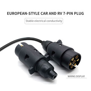 <span class=keywords><strong>Prise</strong></span> de <span class=keywords><strong>remorque</strong></span> étanche à <span class=keywords><strong>7</strong></span> broches Connecteur de câblage de type 12V Connecteur ISO 1724 pour le remorquage de caravane avec contacts en cuivre - Product Image 2