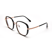 Lunettes transparentes en acétate pour hommes et femmes, monture optique de qualité supérieure, verres en métal doré