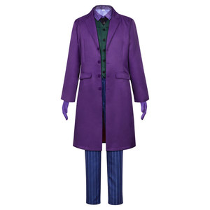Disfraz de Joker, abrigo morado, pantalones a rayas azules, conjunto completo para cosplay, juego de rol - Product Image 4