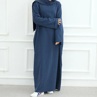 Ensemble deux pièces élégant et modeste pour femmes, style islamique turc, en satin respirant et léger, robe maxi abaya super douce de qualité supérieure