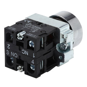 LAY5-BA45 industriel affleurant <span class=keywords><strong>bouton</strong></span> <span class=keywords><strong>poussoir</strong></span> rouge métal <span class=keywords><strong>ressort</strong></span> retour NO + NC 12V/220V tension maximale 10A courant maximal 22mm montage - Product Image 6