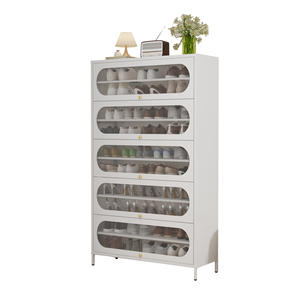 ตู้รองเท้าเหล็กอเนกประสงค์กันฝุ่นแบบตั้งพื้นความจุขนาดใหญ่สำหรับจัดเก็บของบริเวณทางเข้า ทำจากเหล็ก - Product Image 1