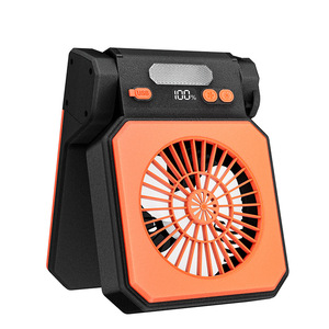 Ventilador <span class=keywords><strong>Solar</strong></span> para Camping com Lanterna LED, Recarregável via USB, Ventilador de Mesa Portátil com 3 Velocidades, Bateria de 4000mAh+ para Aventuras ao Ar Livre - Product Image 6