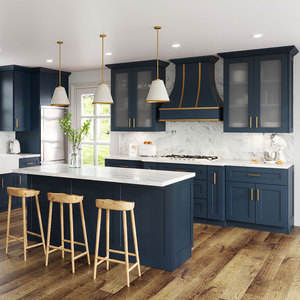 Gabinetes de <span class=keywords><strong>Cocina</strong></span> Modulares Modernos con Construcción de MDF, Tablero de Melamina, Base para Fregadero, Barra de <span class=keywords><strong>Desayuno</strong></span> y Protector contra Salpicaduras - Product Image 2
