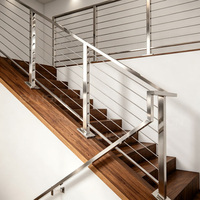HIMOWAY – Poteaux de balustrade en acier inoxydable pour balcon, terrasse et escalier, avec câble métallique, installation DIY – Vente chaude