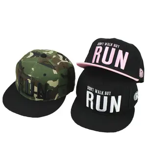 Men's and women's hip hop flat edge duck tongue camouflage embroidery letters outdoor baseball cap