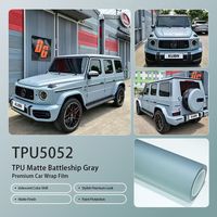 Rouleau de film TPU mat gris marine résistant aux taches et à la corrosion, finition métallique mate pour l'amélioration de l'extérieur automobile