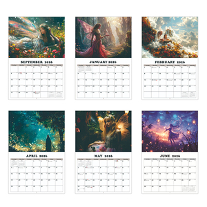 Vente en gros de calendrier mural de conte de fées magique de taille A3 calendrier mural Plan pour les vacances de plusieurs pays calendrier promotionnel - Product Image 2