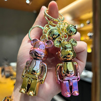 Porte-clés acrylique de haute qualité mignon ours vache chien fruits Panda pendentif voiture porte-clés en gros à bas prix