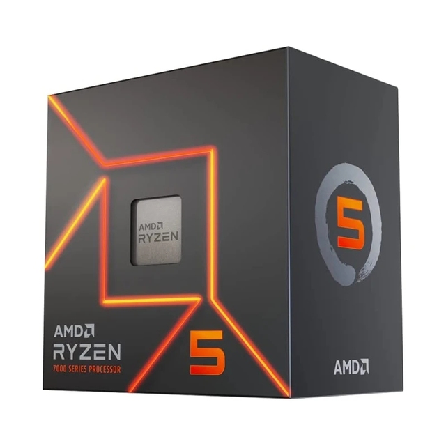 NEW AMD R5 7600 3.8GHz 6-Core 12-Thread CPU Processor 5NM L3=32M 100-000001015 Socket AM5 Origin Box With Cooler