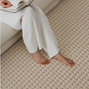 พรมพื้นที่เรียบง่ายสไตล์เรขาคณิต สีเบจ วัสดุผสมขนแกะ สำหรับห้องนั่งเล่น ห้องนอน ดูแลรักษาง่าย - Product Image 3