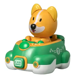 Alta calidad inercia lindo Animal coche niños Juguetes Coche 4 tipo plástico choque fricción juguete vehículo niños divertido regalo coche de juguete