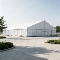 Salle d'exposition temporaire préfabriquée en structure métallique sur mesure, bâtiment modulaire commercial à grande portée