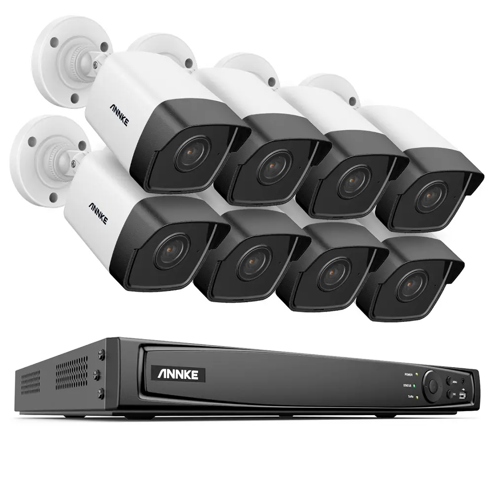 8MP 16 CH PoE NVR Kit Built-in 6TB EXIR 2.0 Night Vision Video Surveillance Camera System 8pcs Home IP Camera System with