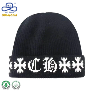 Unisex vendita all'ingrosso di alta qualità moda di lusso 100% acrilico berretto con polsino per uomini e donne coppia incontri usura - Product Image 3