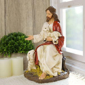 Productos en Stock, Estatuas Religiosas Católicas de Resina, Estatuas Cristianas Católicas de Resina, 8.07'' de Alto, el Buen Pastor - Product Image 3