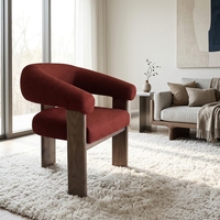 Chaises de salle à manger inclinables en bois massif, fauteuil avec siège rembourré en lin, design moderne pour usage domestique et commercial