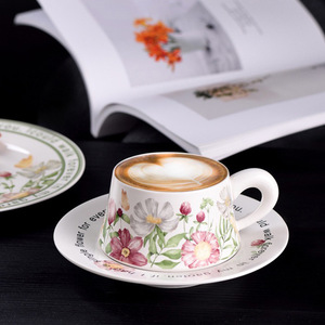 French Afternoon <b>Tea</b> Cartoon Minimalist Porcelain <b>Cup</b> Saucer <b>Set</b> Light Luxury Coffee <b>Tea</b> <b>Cup</b> Elegant Home Tableware <b>Set</b> - Product Image 2