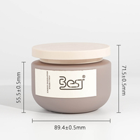 Emballage de crème pour le visage de soin de la peau cosmétique écologique personnalisé 250g 8oz Pots en plastique PE doux au toucher pour beurre corporel gommage