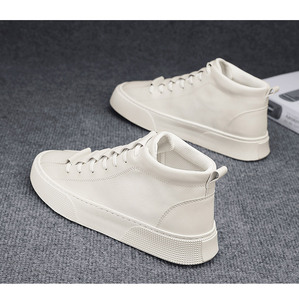Nouvelles chaussures de sport montantes blanches tendance pour hommes, résistantes à l'usure, style décontracté pour la course et la marche - Product Image 4