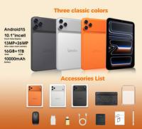 Tablet PC Android 15 I18 Pro Max 10.1 inci, RAM 16GB, ROM 1TB, Baterai 10000mAh, 4G LTE Dual SIM, Tablet Edukasi dengan Keyboard, Mouse, dan Stylus