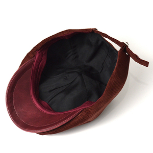 Casquettes plates en velours côtelé à bord en <span class=keywords><strong>cuir</strong></span> personnalisé Chapeau Gatsby <span class=keywords><strong>Casquette</strong></span> de haute qualité <span class=keywords><strong>Casquette</strong></span> de lierre d'hiver Cowboy Vintage Cotton Dad Newsboy Cap - Product Image 6