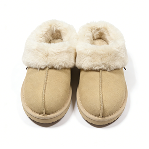 Bottes de neige en gros OEM/ODM, chaussures d'hiver chaudes, pantoufles d'extérieur en cuir de vache et peau de mouton double face, logo et style personnalisés - Product Image 1