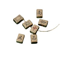 Perles chinoises de Mahjong à faire soi-même, perles lâches de Chine du Sud-Est et du Nord-Ouest, perles blanches, bracelet en or ancien, collier, accessoires