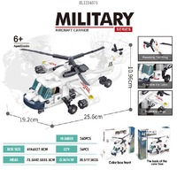 Combat bataille avion hélicoptère série modèle jouets porte-avions Mini Micro blocs de construction ensembles décoration briques éducatives