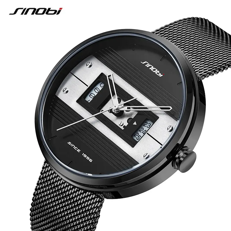 SINOBI Wholesale High Quality Luxury Redefined Waterproof Man Quartz Wrist Watches Tailored for Discerning Men