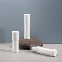 Botol pompa Losion tanpa udara, kelas atas kosong 50ml dinding ganda bening buram akrilik kosmetik 30ml dengan penutup
