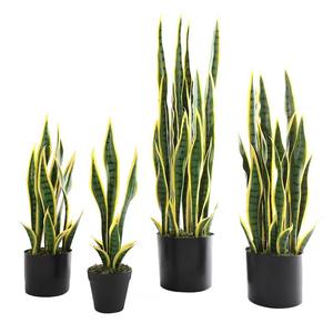 <span class=keywords><strong>Planta</strong></span> <span class=keywords><strong>Artificial</strong></span> Realista <span class=keywords><strong>de</strong></span> Plástico con Borde Amarillo, Sansevieria <span class=keywords><strong>Artificial</strong></span> sin Mantenimiento para Decoración <span class=keywords><strong>de</strong></span> Jardín y Paisaje - Product Image 4