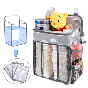 Orgânico padrão impresso pendurado poliéster organizador bebê fralda <span class=keywords><strong>caddy</strong></span> para berçário mudando tabela - Product Image 1
