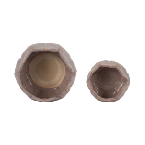 Jardinières en céramique en forme de pétale pour plantes d'intérieur et d'extérieur, pots décoratifs pour fleurs, lot de deux tailles - Product Image 6