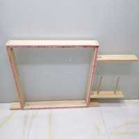 Kit de cadre en bois pour pistolet à tufter, idéal pour la fabrication de tapis, compatible avec les pistolets à tufter électriques, pour présentation sur table